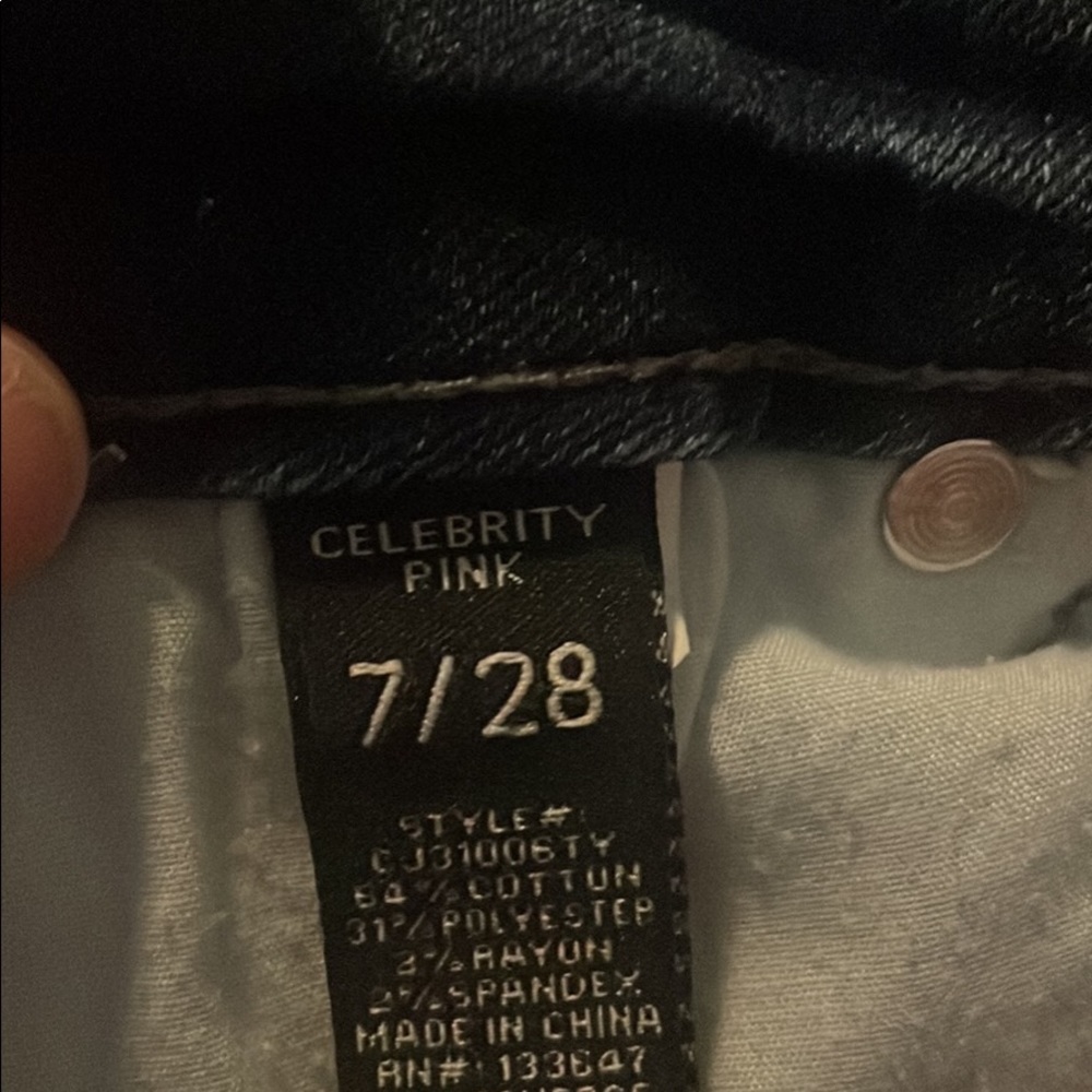 Celebrity Pink Blue Jean Shorts 7/28